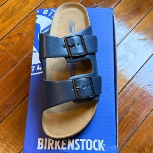 Birkenstock Dark Blue Two-Strap Sandals